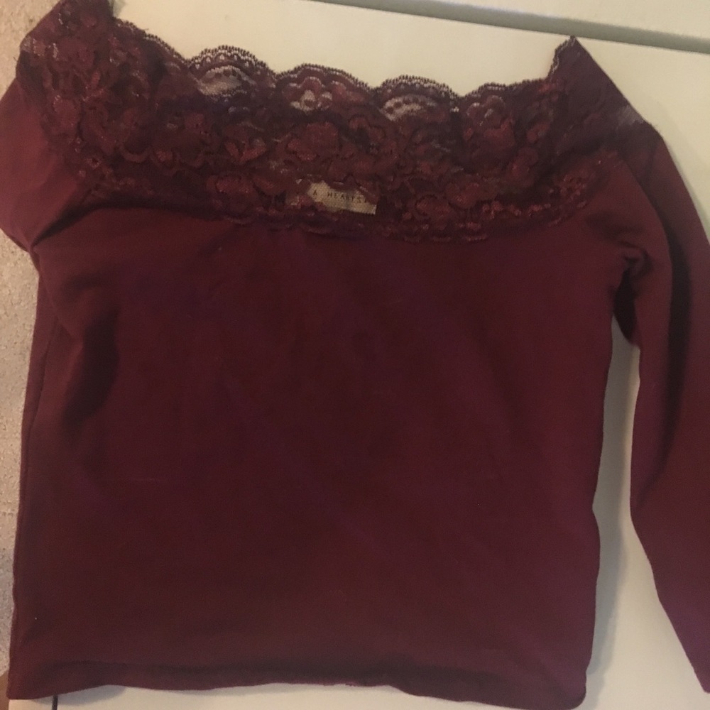 Lace off the shoulder top